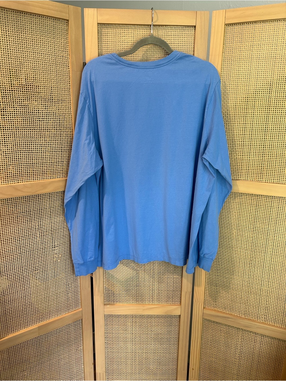 Nike Light Blue Long Sleeve Shirt with White Swoosh - Picture 4 of 10